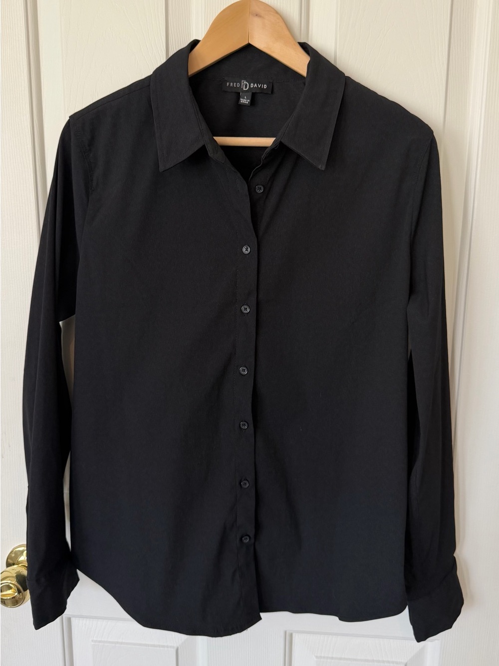 Fred David Black Women's Button-Down Shirt